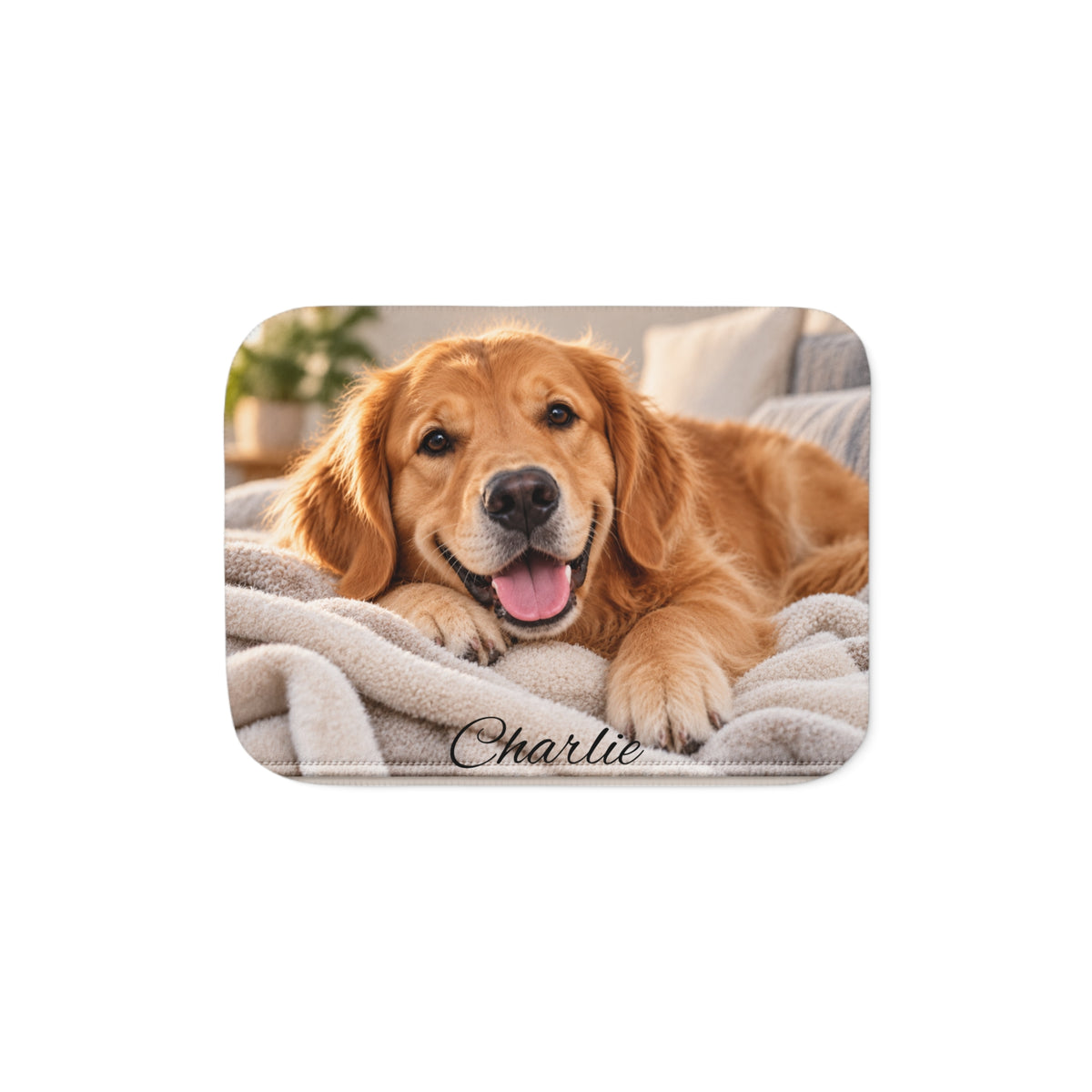Personalized Pet Photo Sherpa Blanket