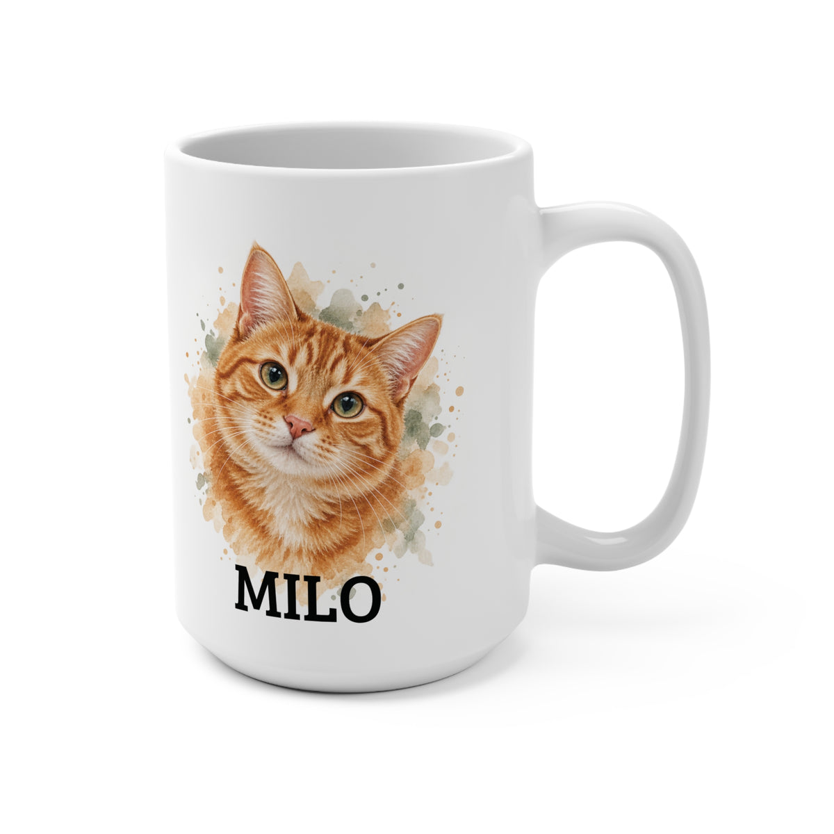 Personalized Pet Portrait Mug – 15 oz