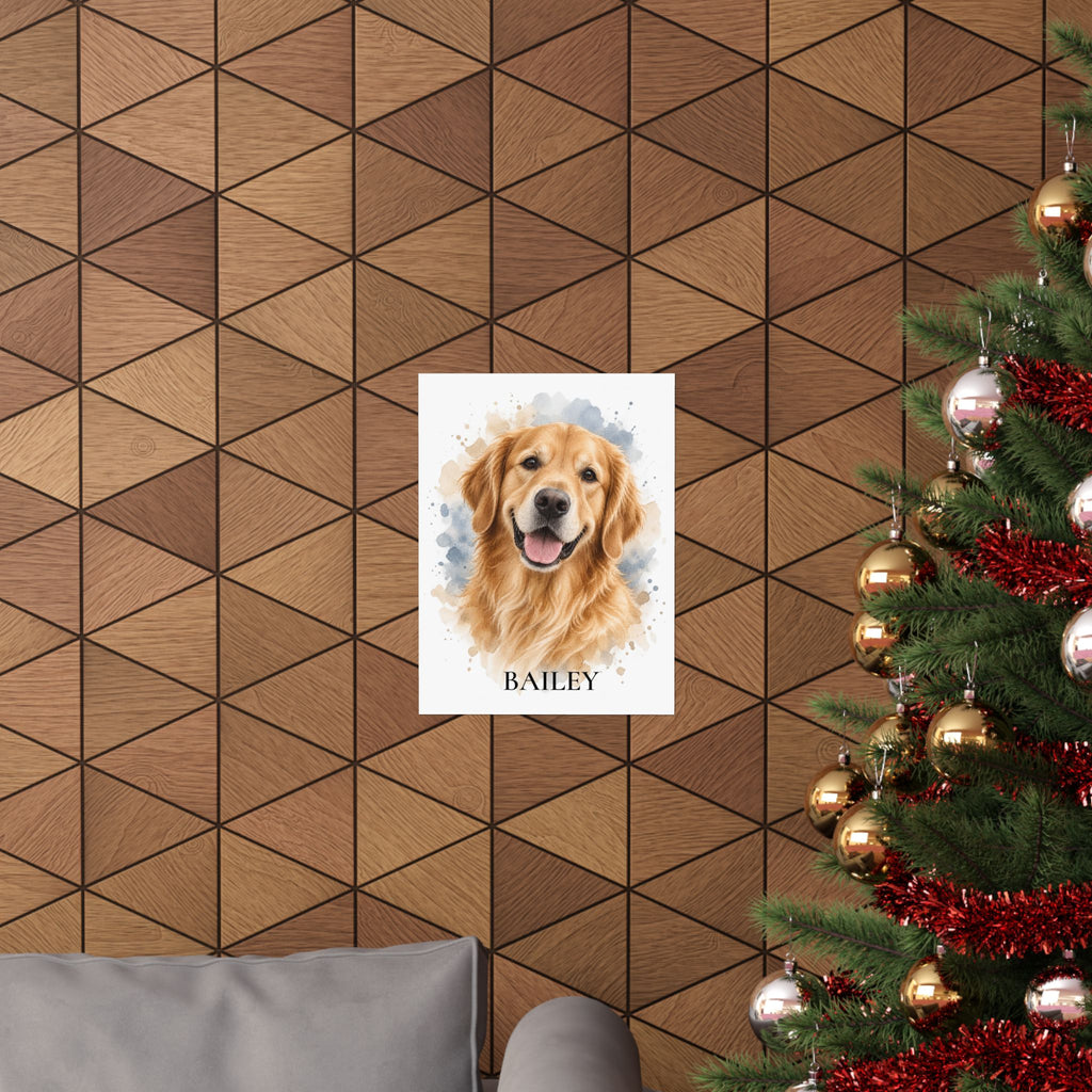 Personalized Pet Portrait Matte Poster