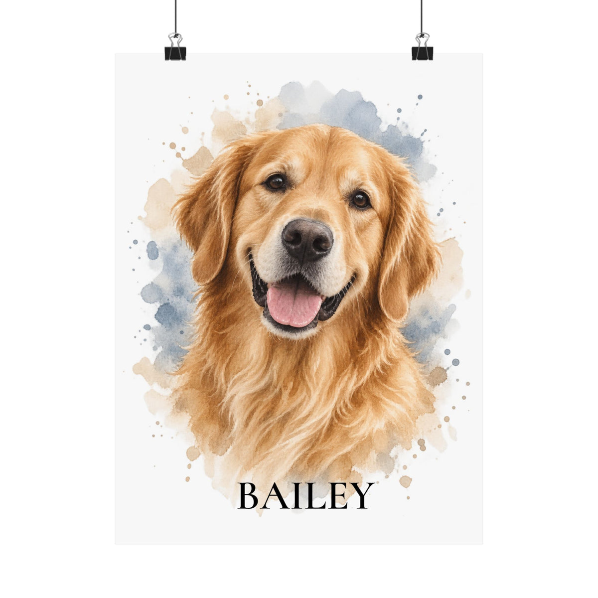 Personalized Pet Portrait Matte Poster