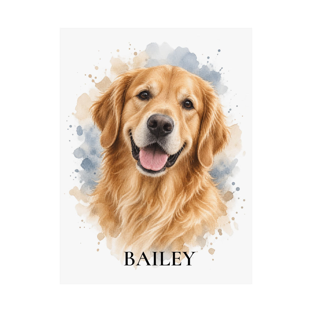 Personalized Pet Portrait Matte Poster