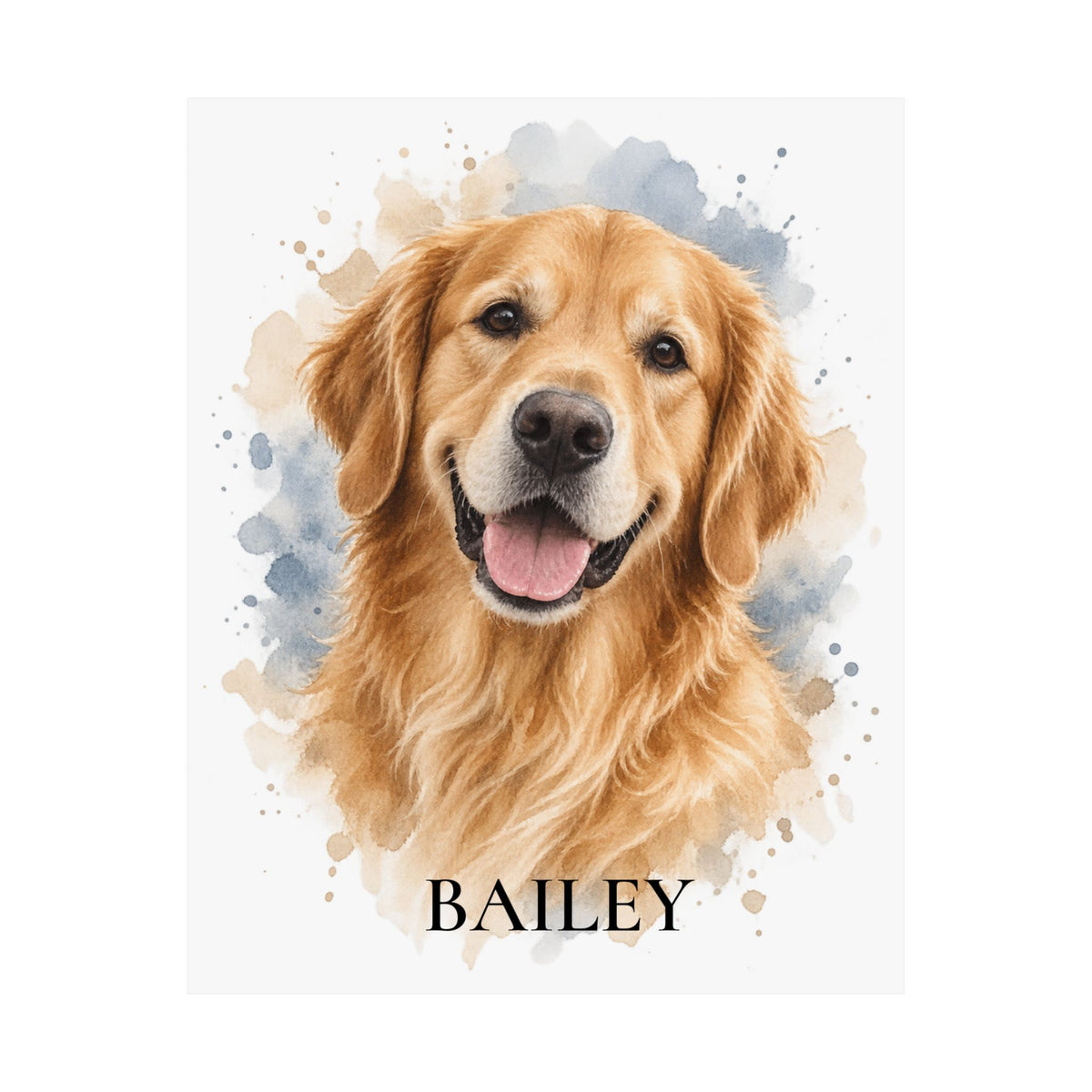 Personalized Pet Portrait Matte Poster
